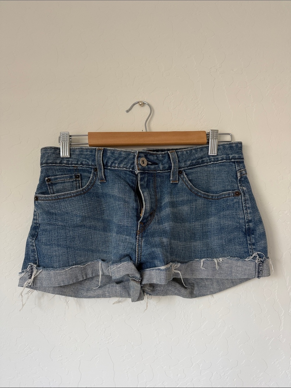 Levi's Women's Rolled Hem Denim Shorts - Blue